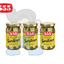 555 Premium Sardines Spanish Style In Corn Oil (3 X 230 G) Groceries