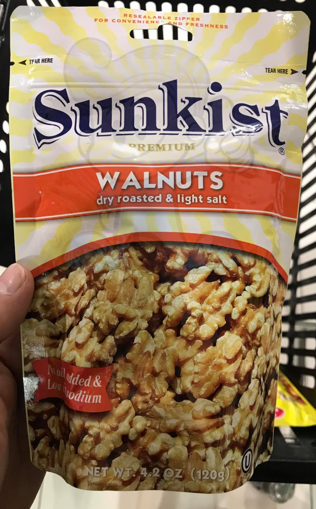 Sunkist Premium Walnuts Dry Roasted and Light Salted 120g