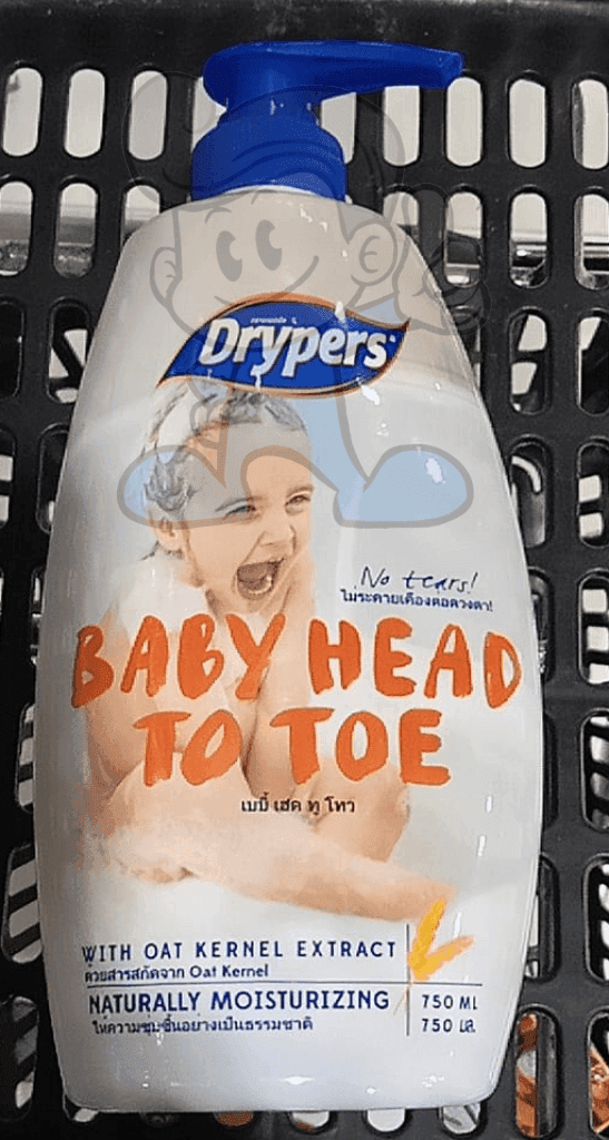 Drypers No Tears Baby Head To Toe With Oat Kernel Extracts 750Ml Mother &