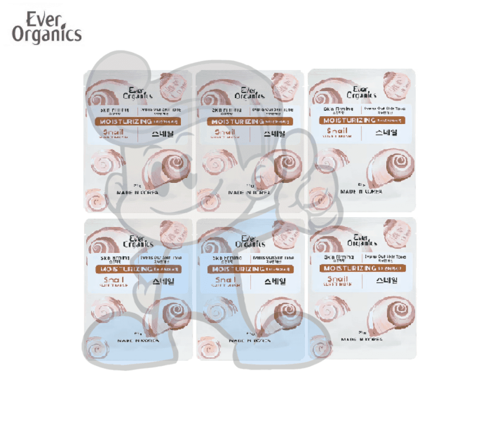 Ever Organics Moisturizing Snail Sheet Mask (6 X 21 G) Beauty