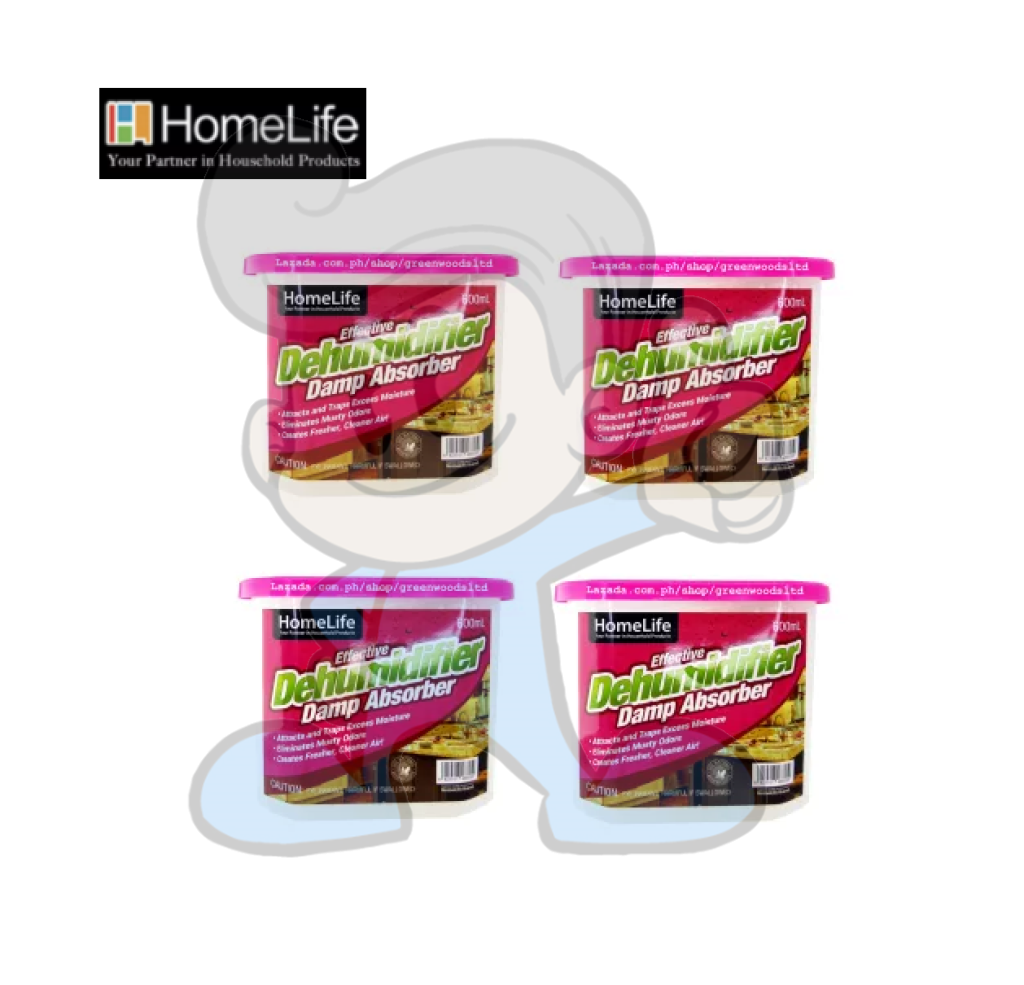 Homelife Dehumidifier Damp Absorber (4 X 600Ml) Household Supplies