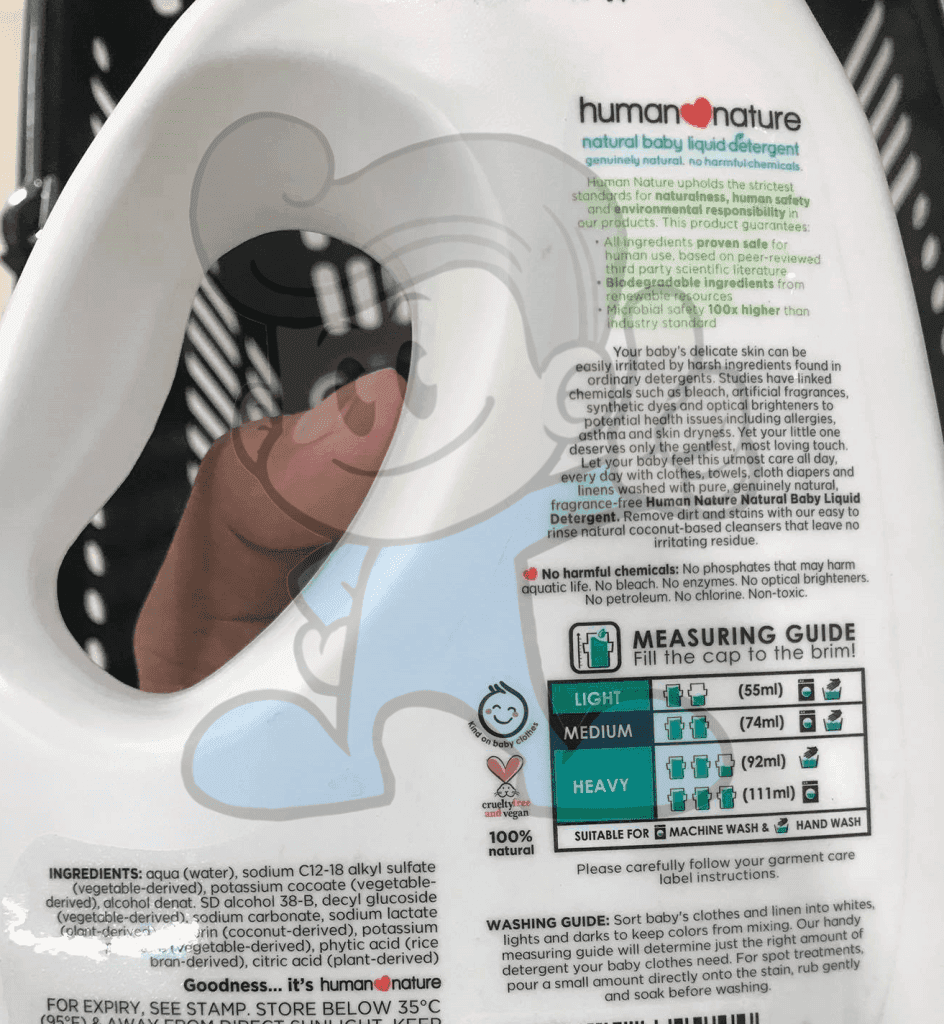 Human Nature Natural Baby Liquid Detergent 950Ml Mother &