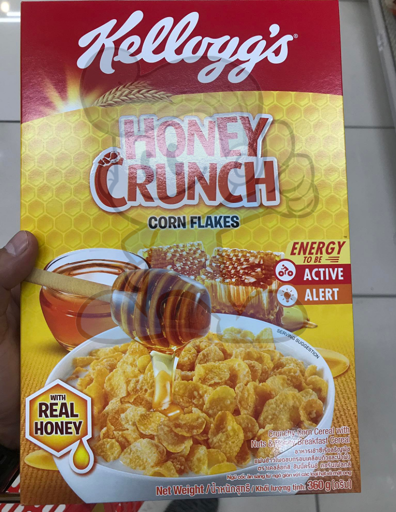 Kelloggs Honey Crunch Corn Flakes Breakfast Cereal 360G Groceries