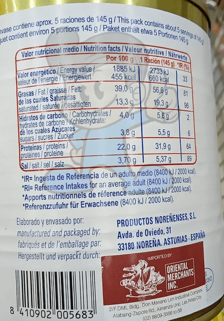 La Norenense Chorizo 725G Groceries