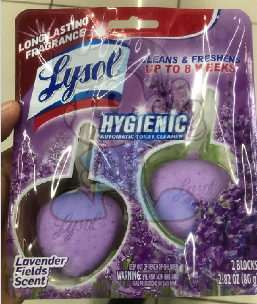 Lysol Automatic Toilet Cleaner Lavender Fields Scent (2 X 80G) Household Supplies