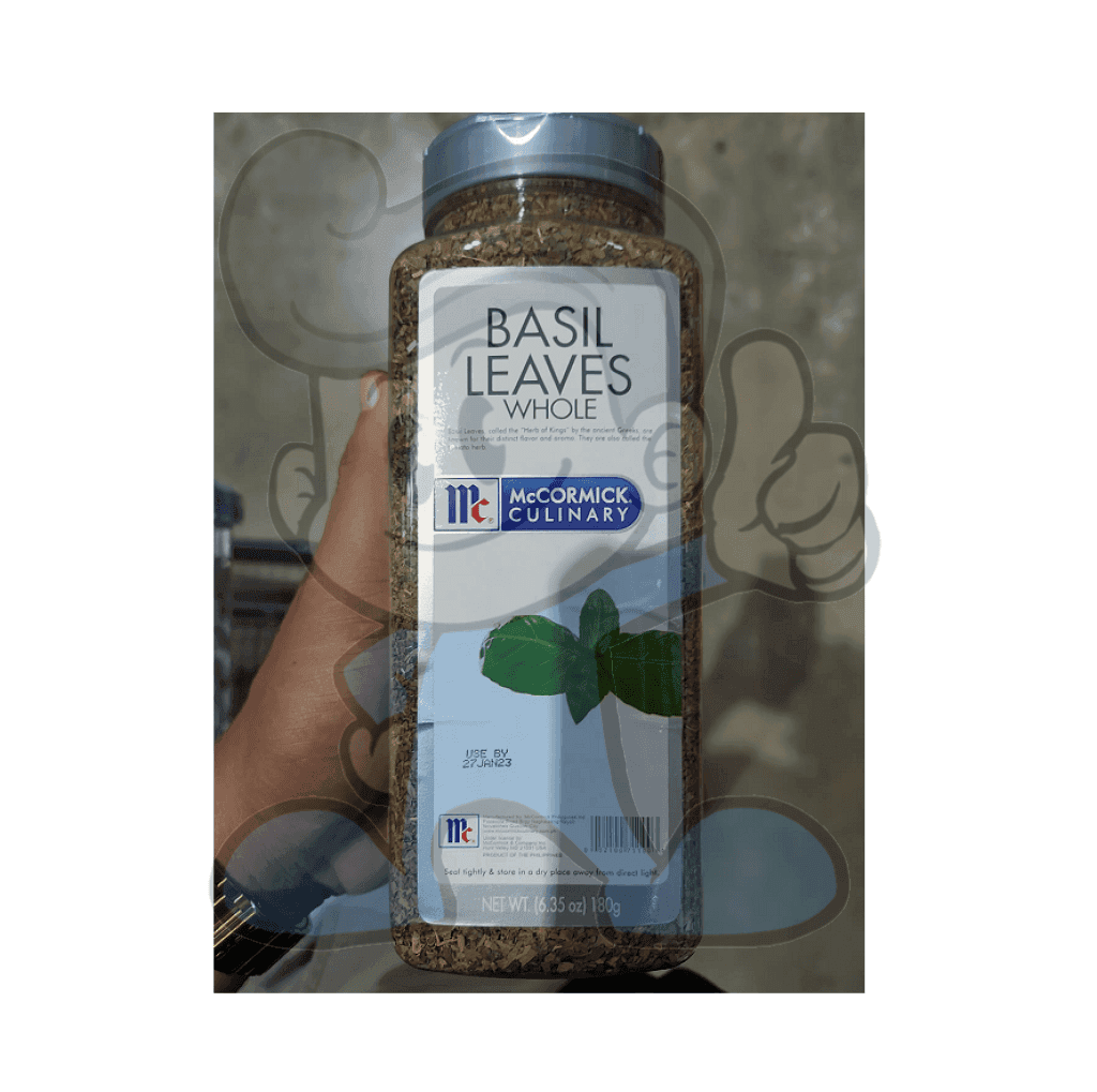 Mccormick Basil Leaves Whole 180G Groceries