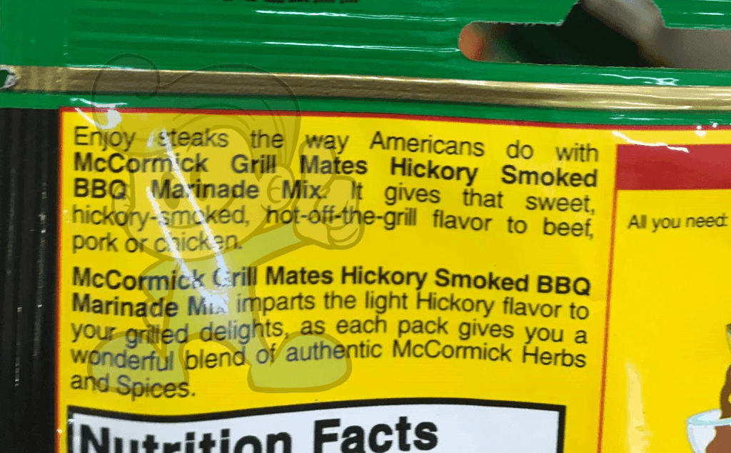 Mccormick Grill Mates Hickory Smoked Bbq Marinade Mix (6 X 45 G) Groceries
