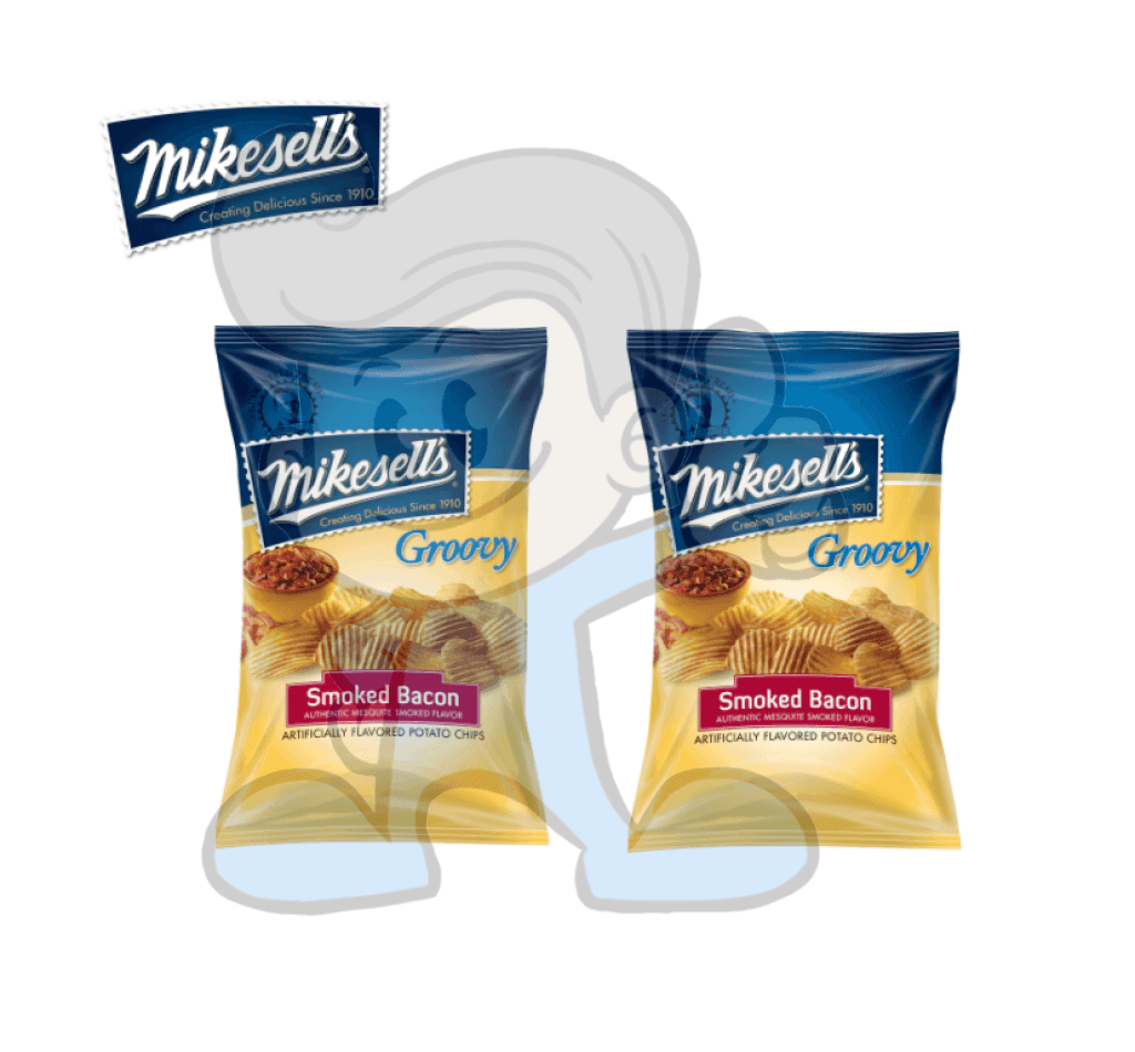 Mikesells Mesquite Smoked Bacon Groovy Potato Chips (2 X 170G) Groceries