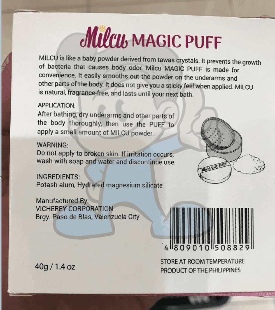 Milcu Magic Puff Deodorant Powder (2 X 40G) Beauty