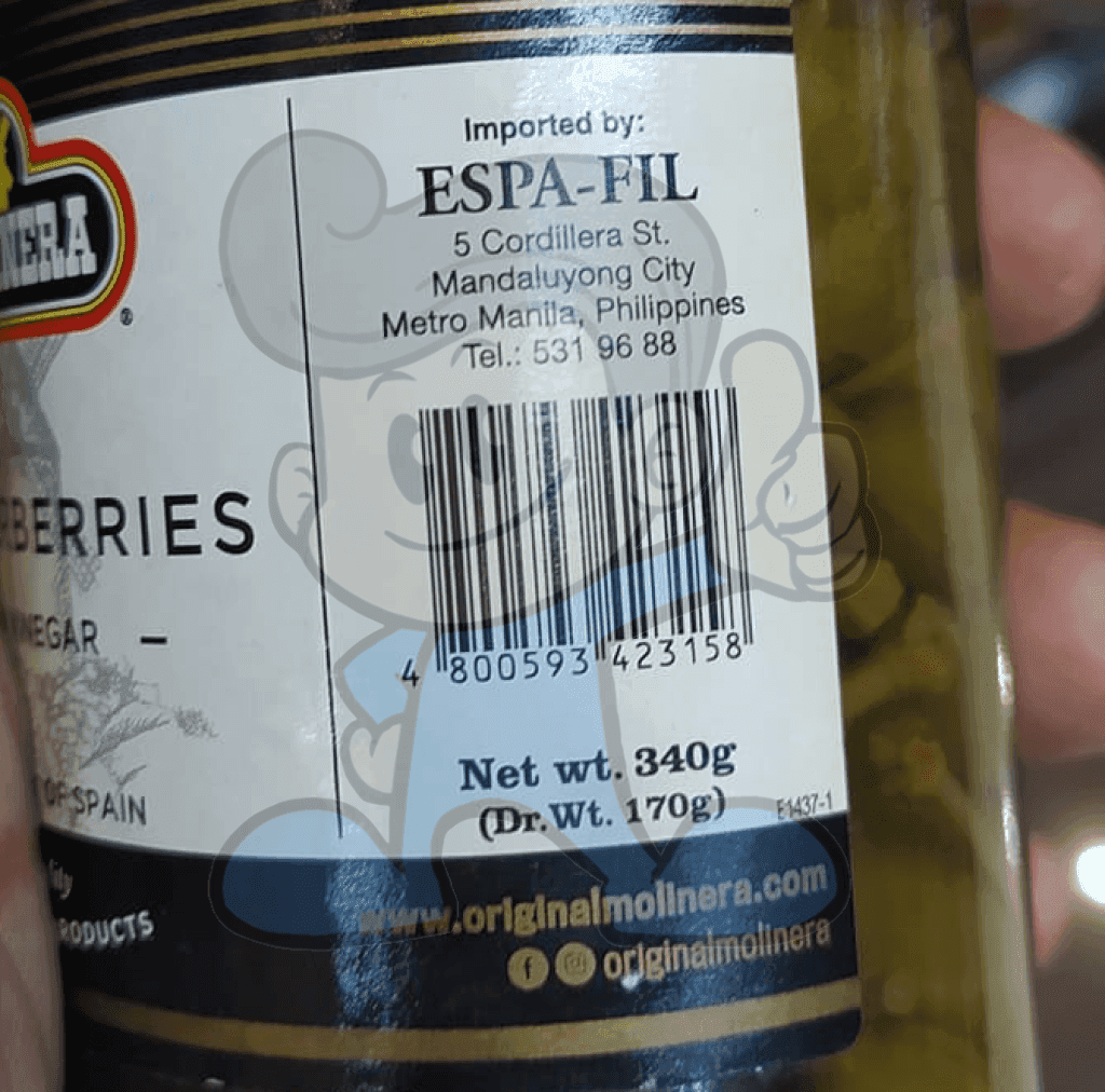Molinera Caperberries In Vinegar 340G Groceries
