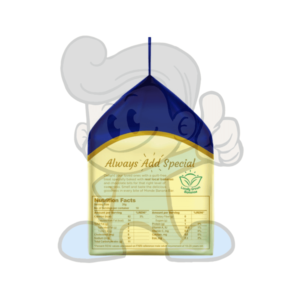 Monde Banana Bar Pack Of 3 (3 X 200G) Groceries