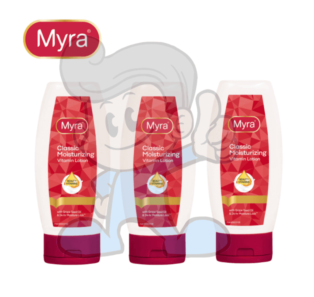 Myra Classic Moisturizing Vitamin Lotion (3 X 100Ml) Beauty
