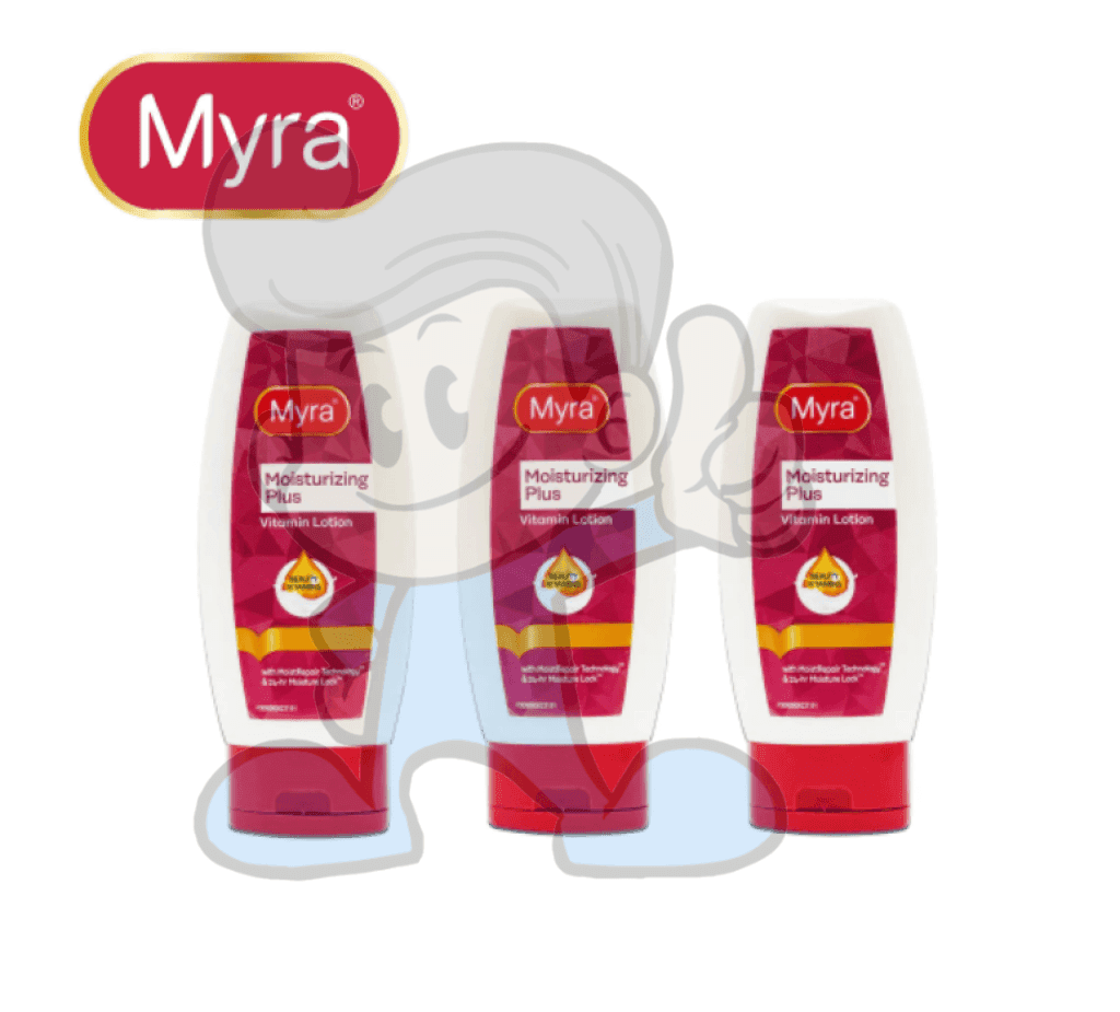 Myra Moisturizing Plus Vitamin Lotion (3 X 100Ml) Beauty