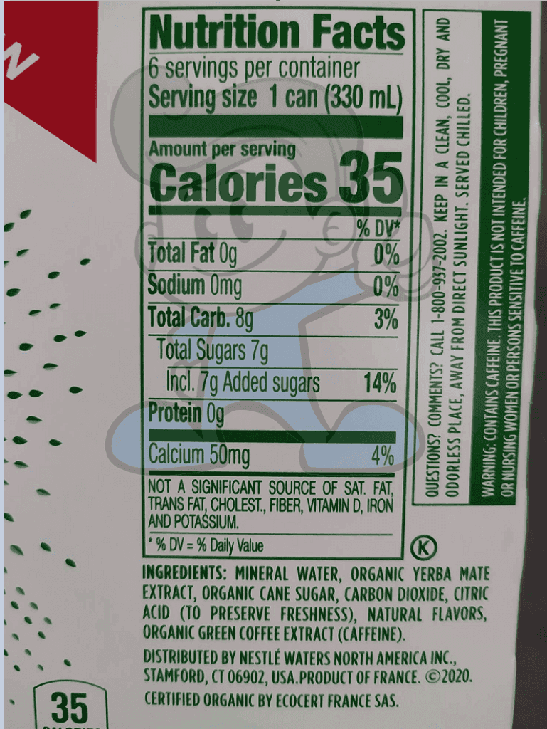 Perrier Energize Carbonated Water Beverage Pomegranate (6 X 330Ml) Groceries