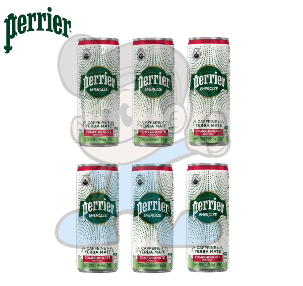 Perrier Energize Carbonated Water Beverage Pomegranate (6 X 330Ml) Groceries