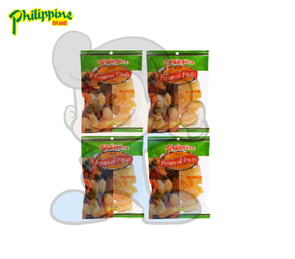 Philippine Brand Preserved Fruits Papaya (4 X 100 G) Groceries
