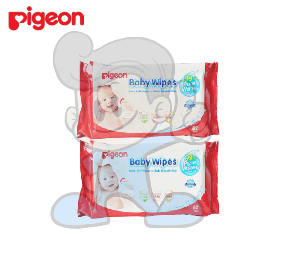 Pigeon Resealable Baby Wipes (2 X 82S) Mother &