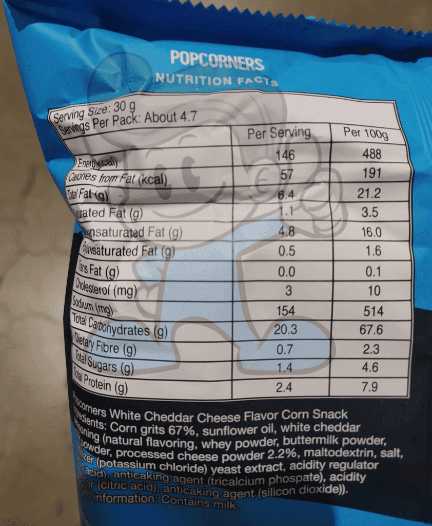 Popcorners White Cheddar Cheese Flavor Corn Snack (3 X 142G) Groceries