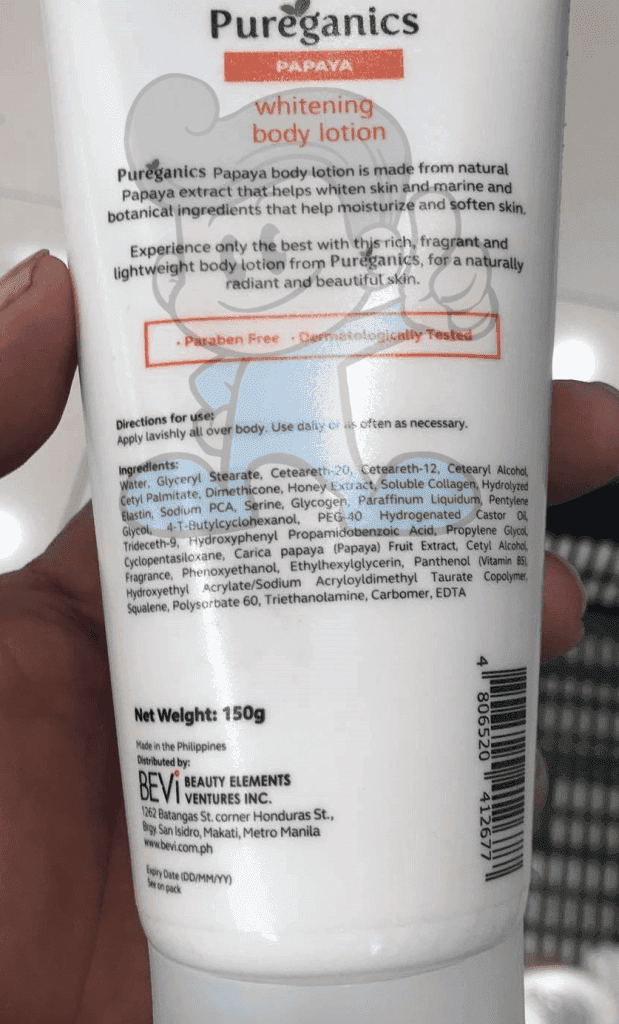 Pureganics Papaya Whitening Body Lotion (2 X 150 G) Beauty