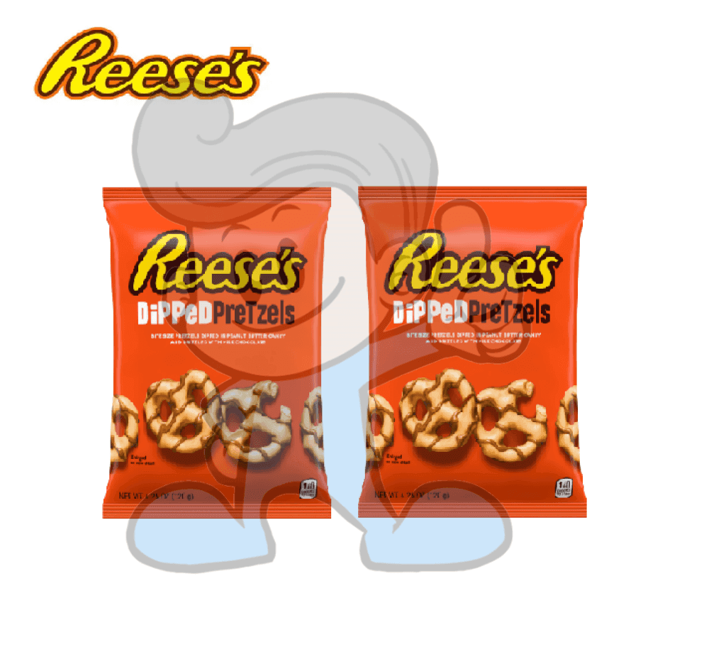 Reeses Dipped Pretzels Milk Chocolate Peanut Butter Snack (2 X 120 G) Groceries