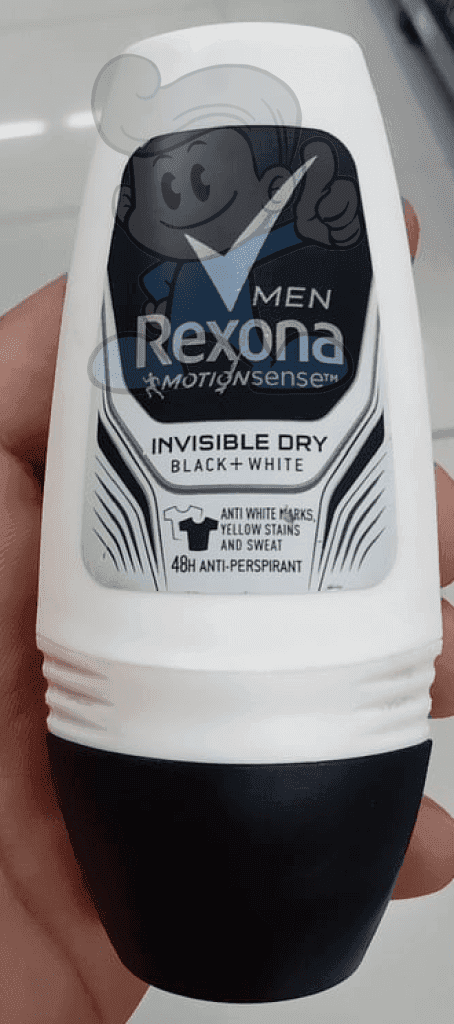 Rexona Men Motionsense Invisible Dry Black+White Roll-On (2 X 50Ml) Beauty