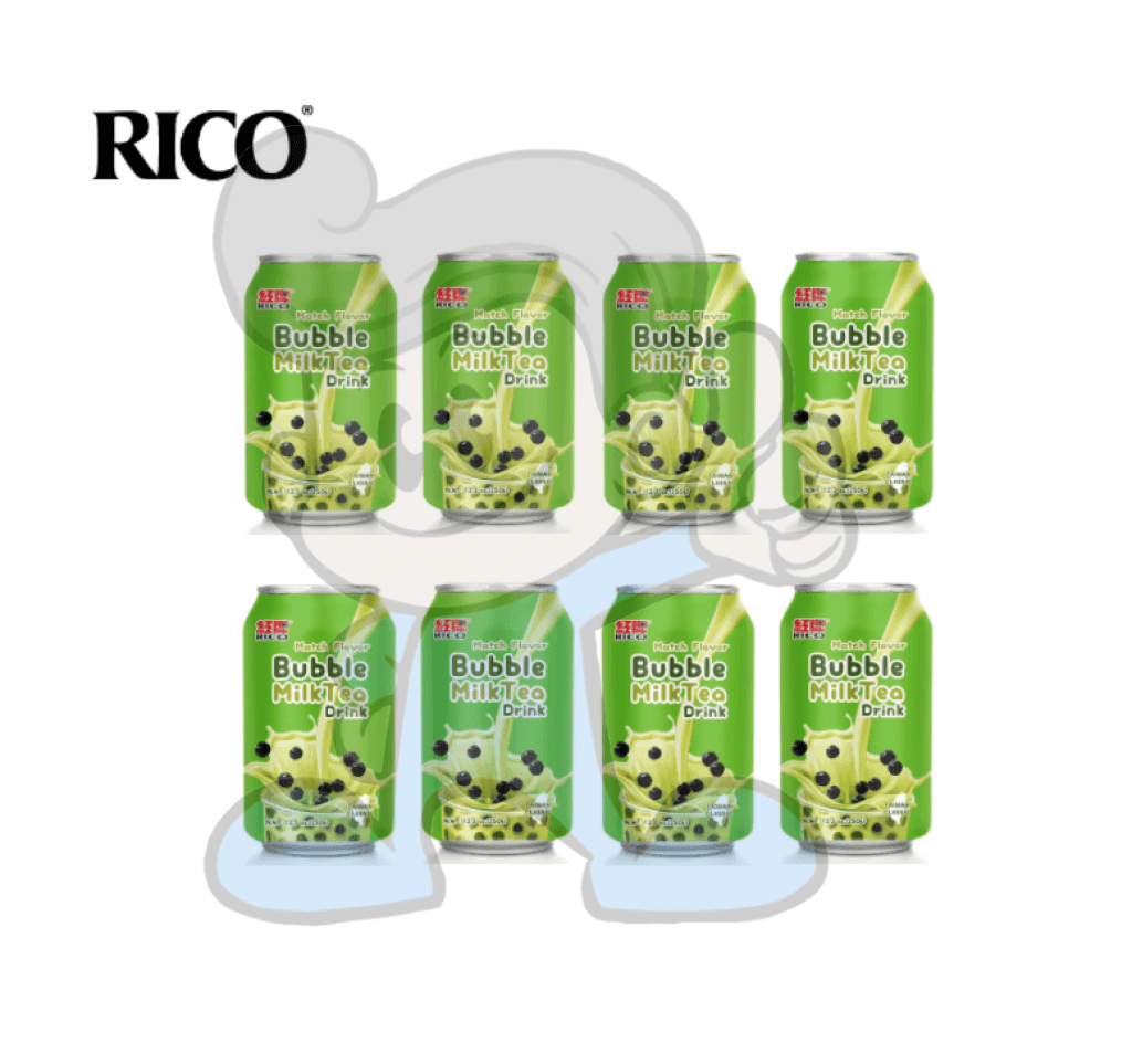 Rico Bubble Milk Tea Drink Matcha Flavor (8 X 350G) Groceries
