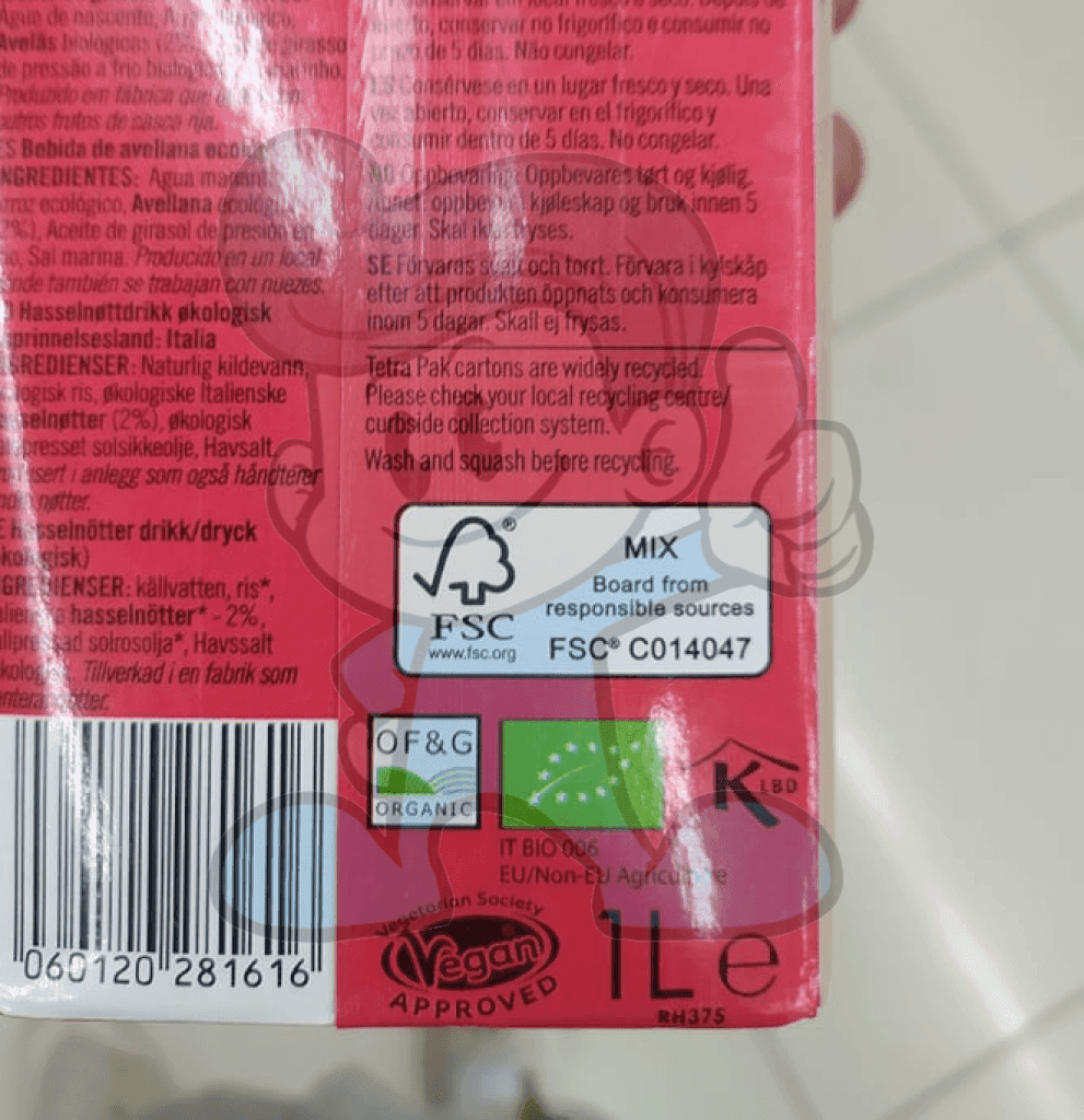 Rude Health Hazelnut Milk (2 X 1L) Groceries