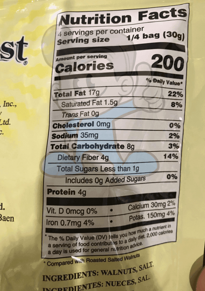 Sunkist Premium Walnuts Dry Roasted And Light Salted 120G Groceries