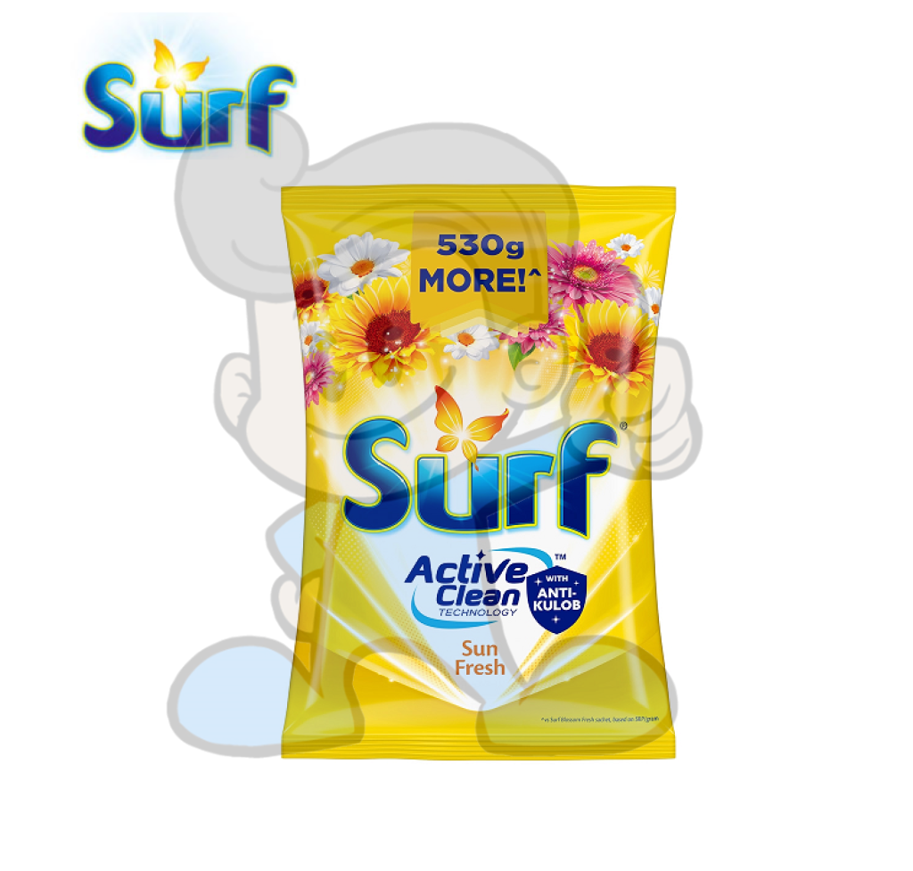 Surf Sun Fresh Laundry Powder Detergent With Active Clean Technology And Anti-Kulob (2 X 2.2Kg)