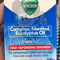 Vicks Vaporub Cold Vaporising Ointment 100G Health
