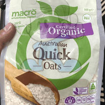 Woolworths Certified Organic Australian Quick Oats 500G Groceries