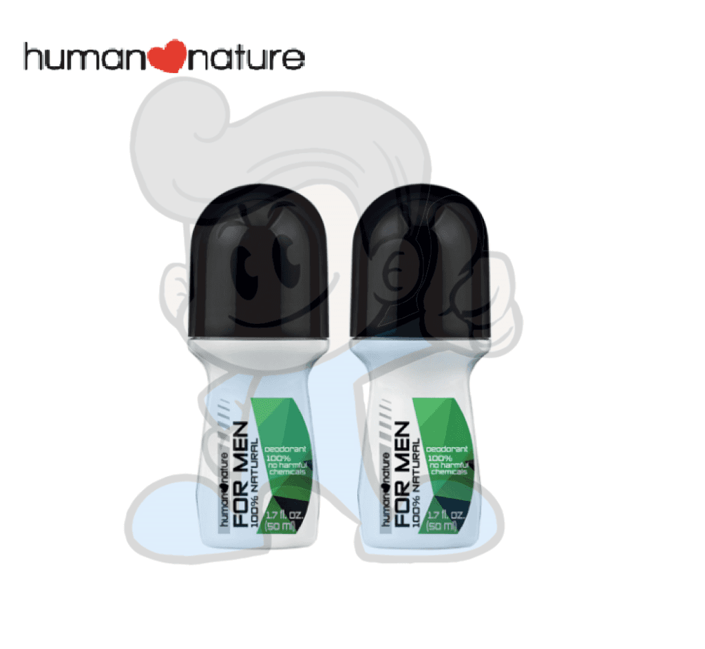 Human Nature for Men 100% Natural Deodorant (2 x 50 mL)