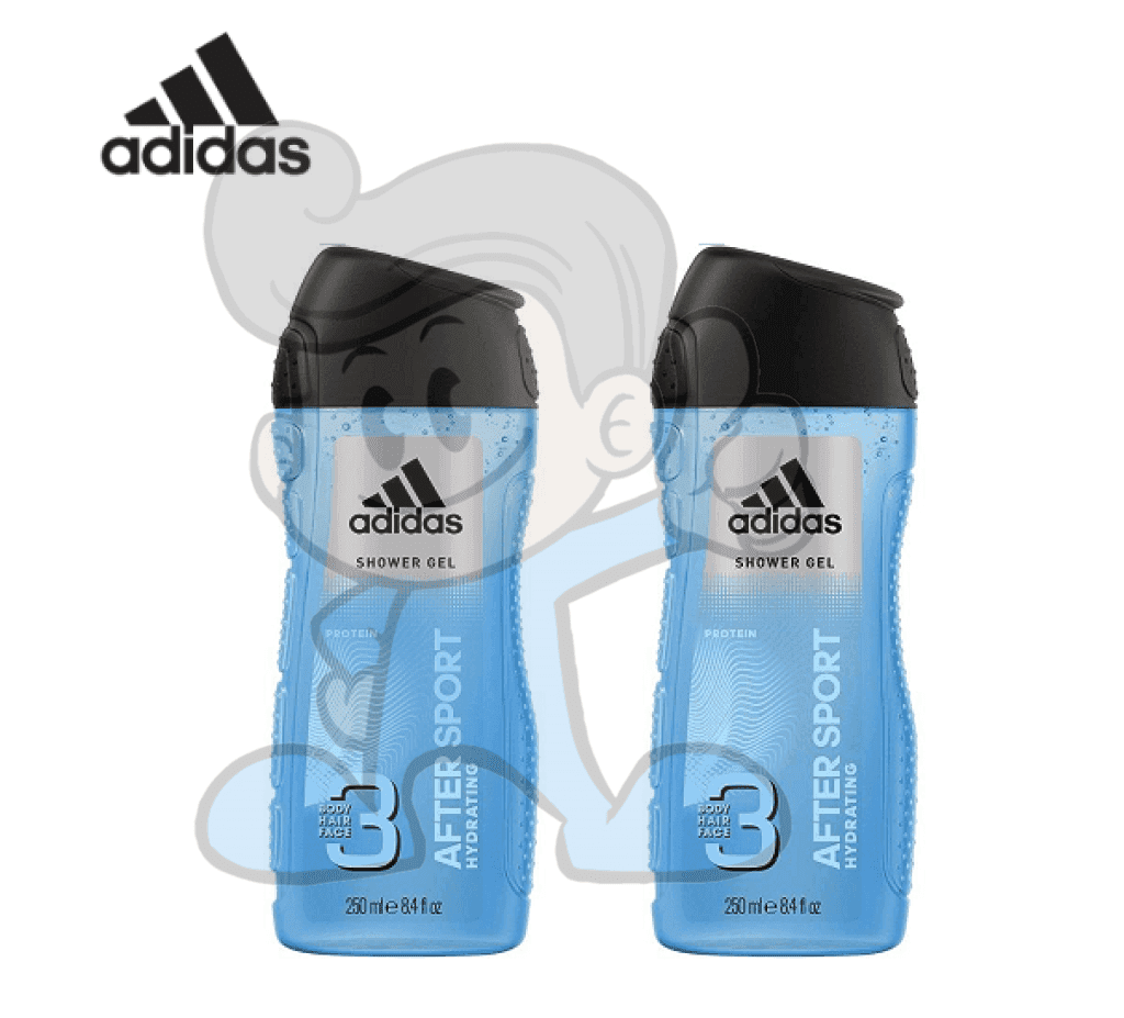 Adidas After Sport 3 In 1 Shower Gel (2 X 250Ml) Beauty