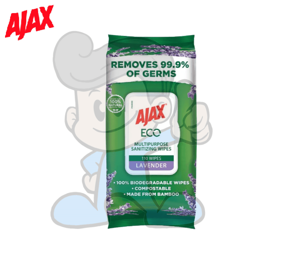 Ajax Antibacterial Multipurpose Wipes Lavender 110 Mother & Baby