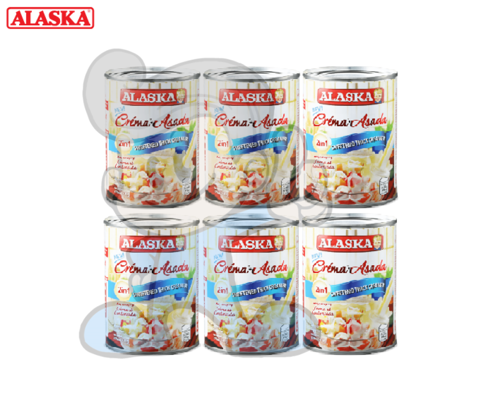 Alaska Crema-Asada 2 In 1 Sweetened Thick Creamer (6 X 370 Ml) Groceries