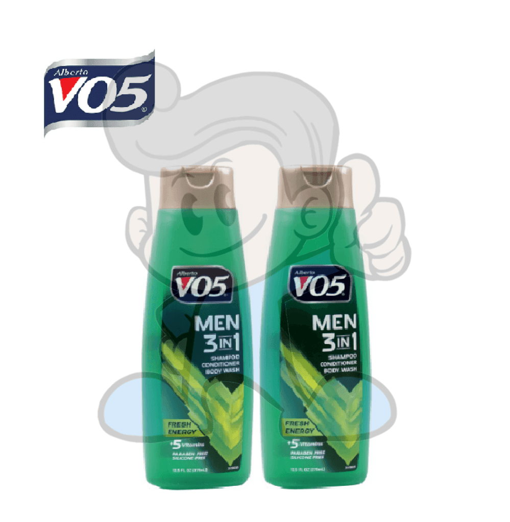 Alberto Vo5 Men 3 In 1 Fresh Energy (2 X 370Ml) Beauty