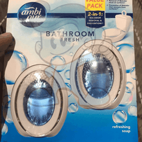 Ambi Pur Value Pack 2 In 1 Bathroom Fresh Refreshing Soap Toilet Air Freshener (2 X 6 Ml) Household