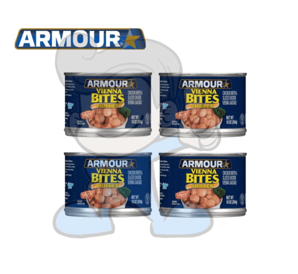 Armour Vienna Sausage Bites Chicken (4 X 10Oz) Groceries