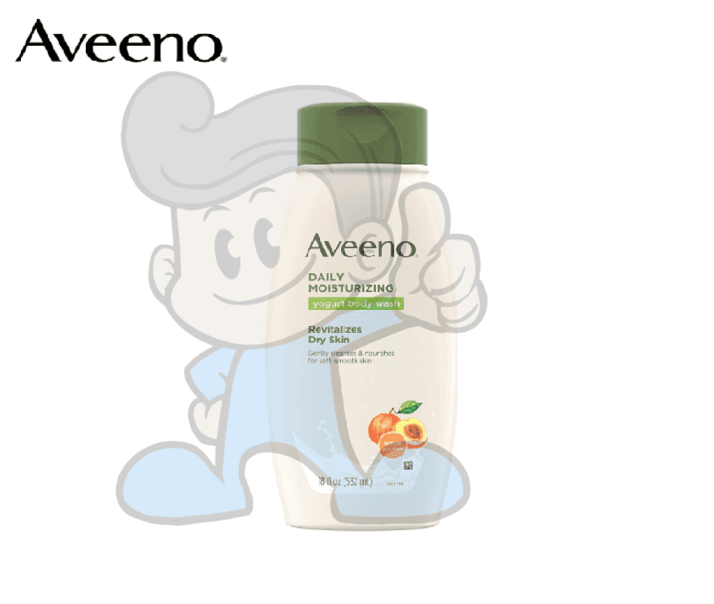 Aveeno Daily Moisturising Yogurt Body Wash Apricot Scented 532Ml Beauty