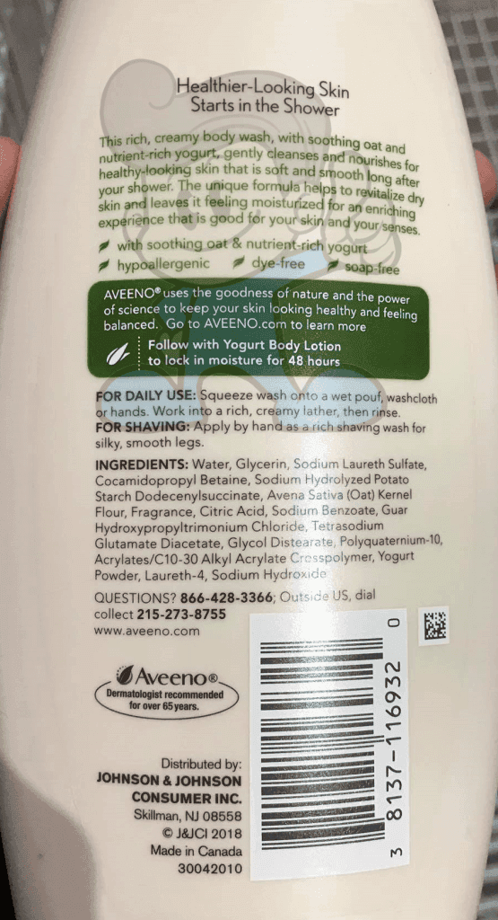 Aveeno Daily Moisturising Yogurt Body Wash Apricot Scented 532Ml Beauty