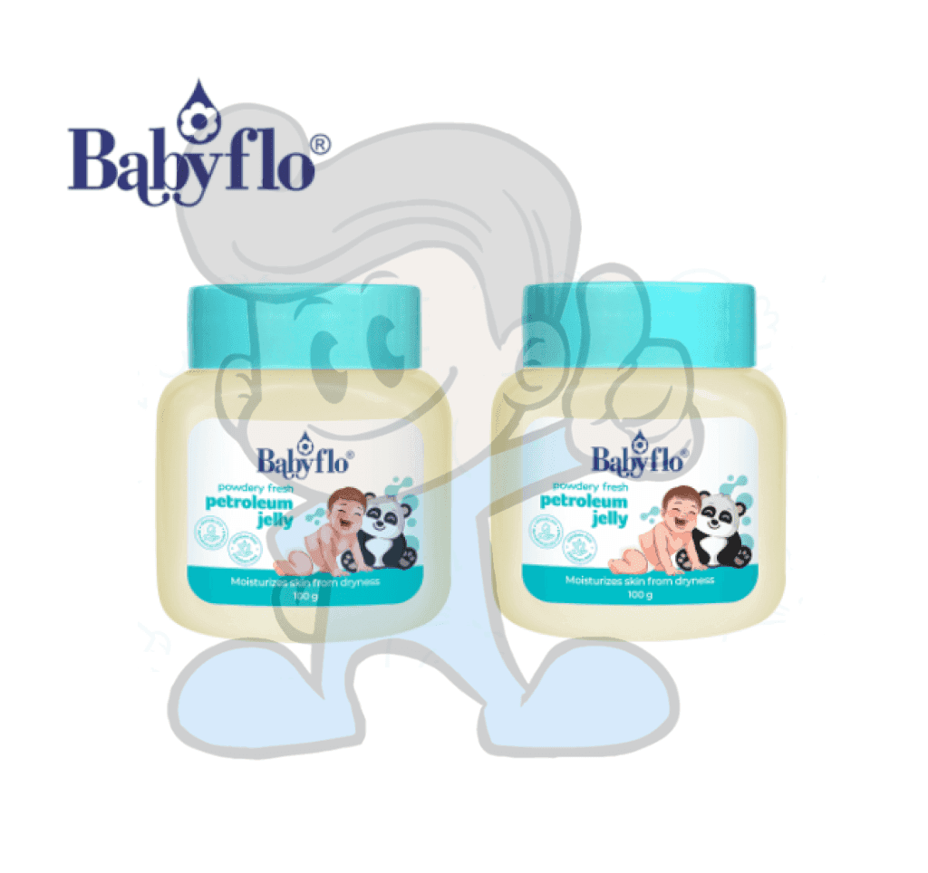 Babyflo Petroleum Jelly Powdery Scent (2 X 100G) Mother & Baby