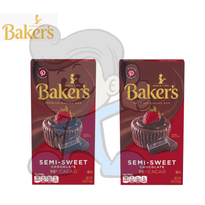 Bakers 56% Cacao Semi-Sweet Chocolate Baking Bar (2 X 4Oz.) Groceries