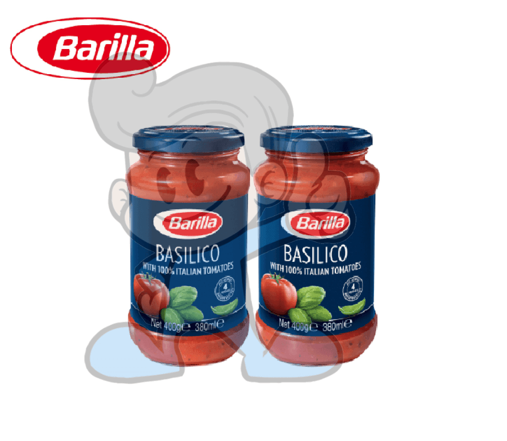 Barilla Basilico Pasta Sauce With 100% Italian Tomatoes (2 X 400 G) Groceries