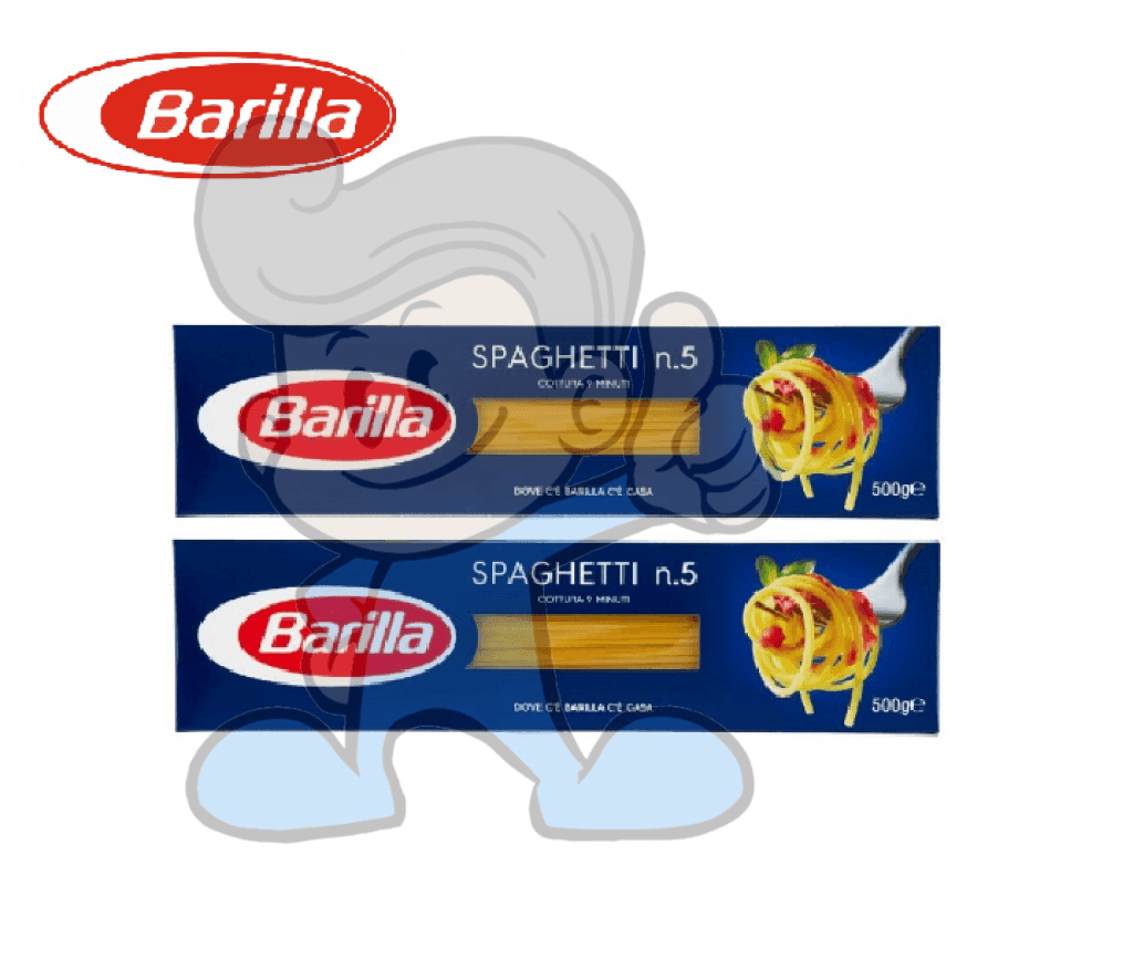 Barilla Spaghetti Durum Wheat Semolina Pasta N.5 (2 X 500 G) Groceries