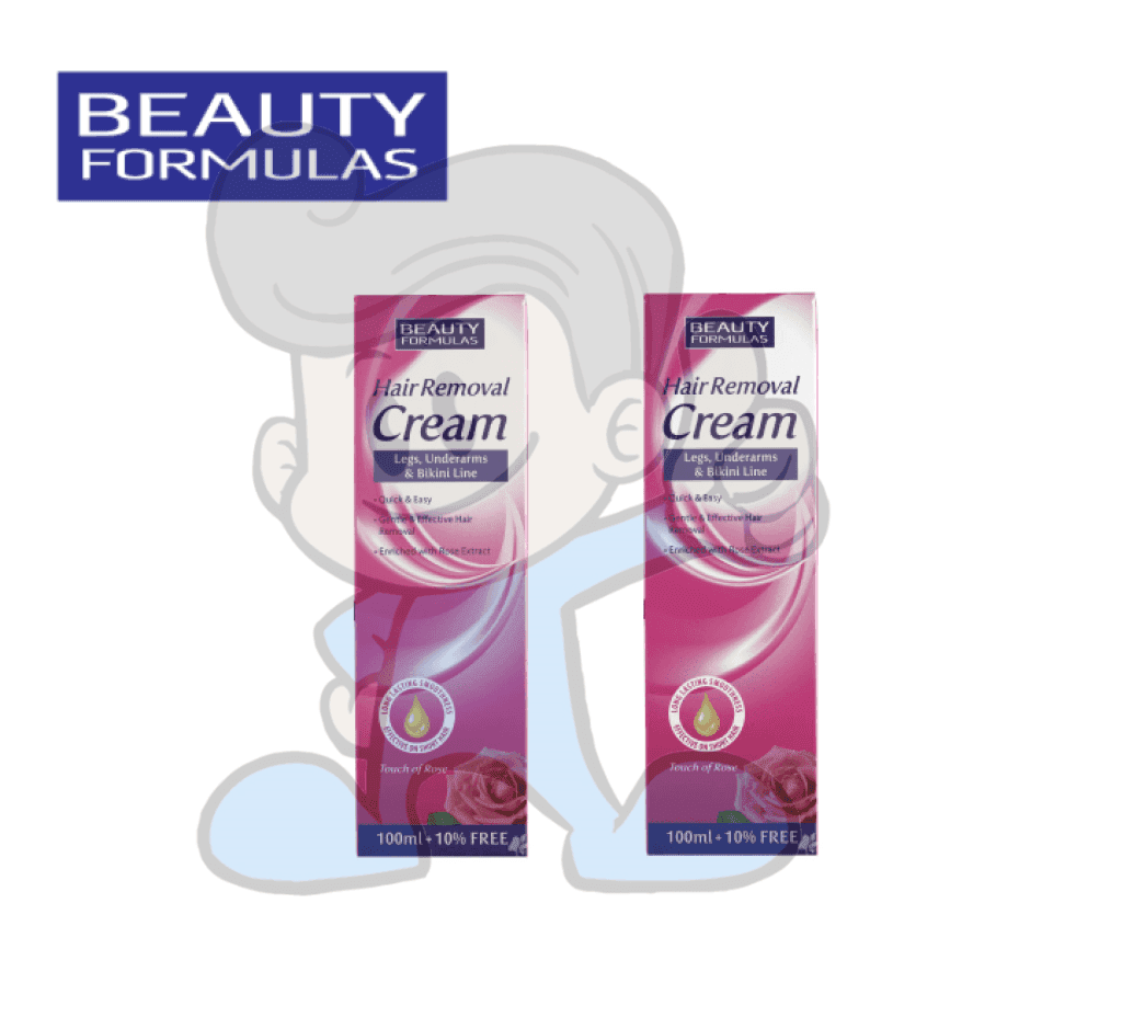 Beauty Formulas Hair Removal Cream - Rose (2 X 100Ml)