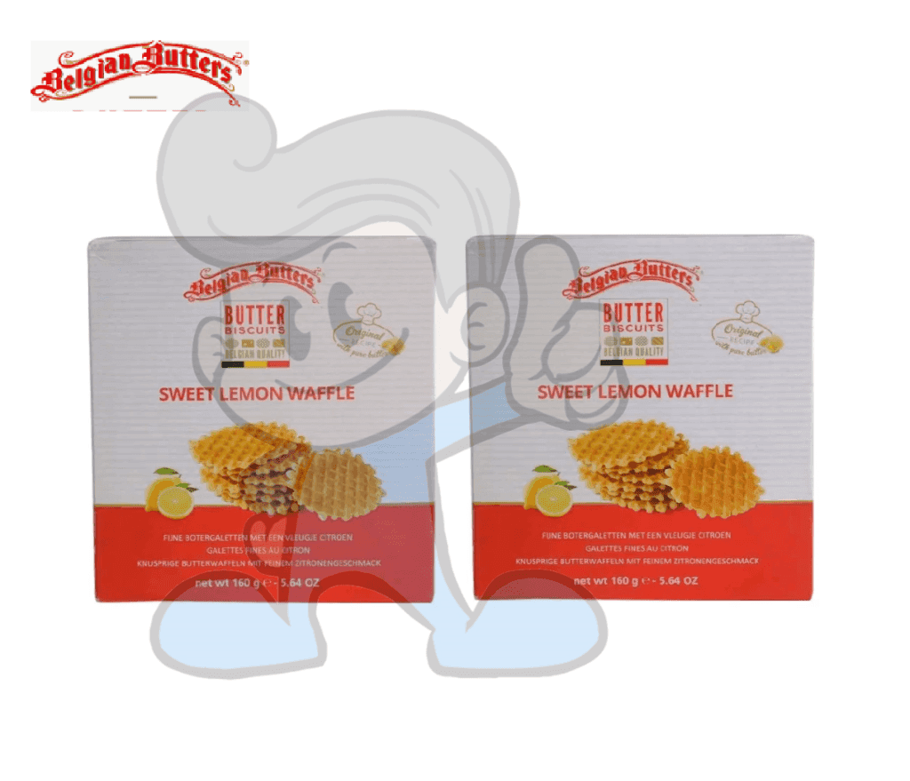 Belgian Butters Sweet Lemon Waffle (2 X 160G) Groceries