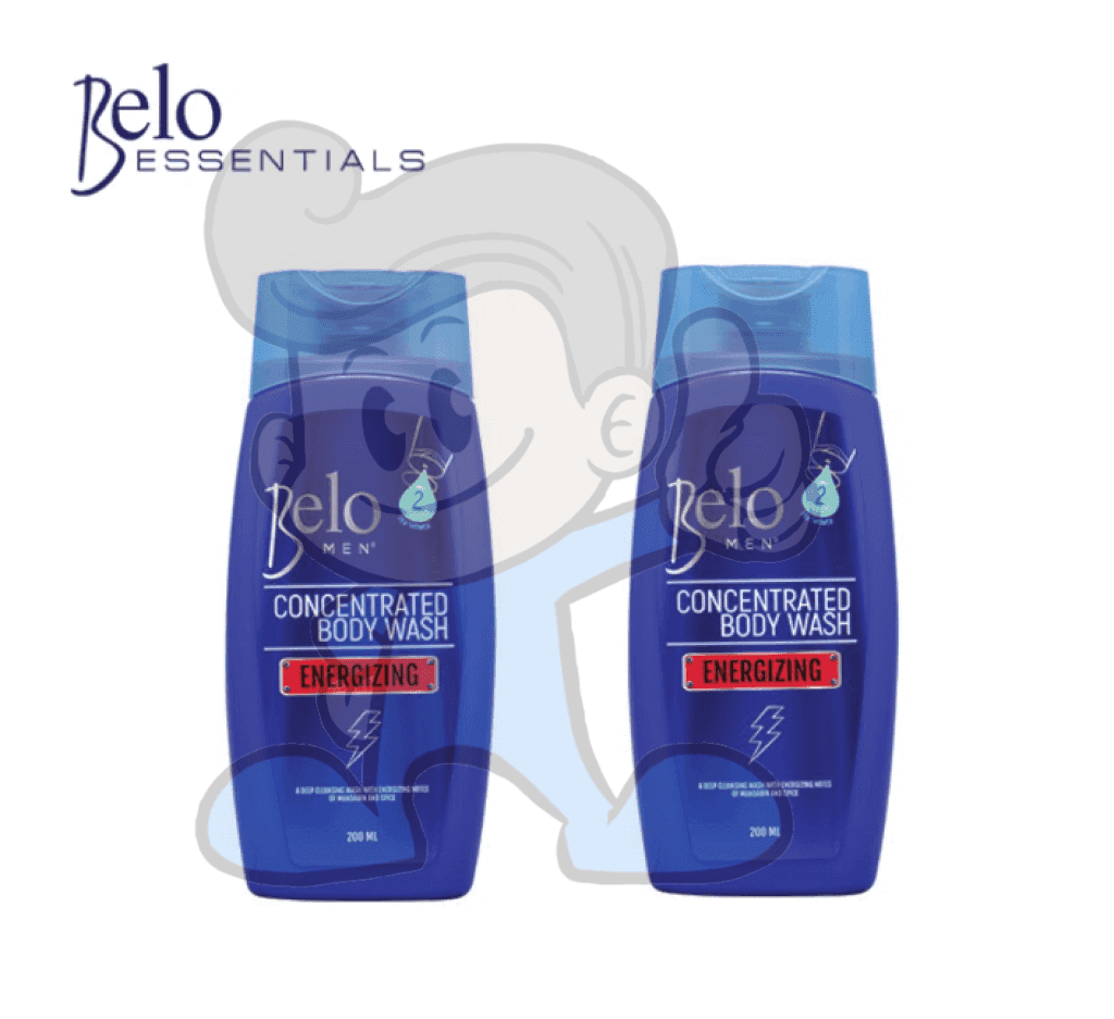 Belo Men Concentrated Body Wash Energizing (2 X 200Ml) Beauty