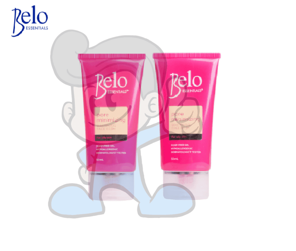 Belo Pore Minimizing Whitening Face Wash For Oily Skin (2 X 50 Ml) Beauty