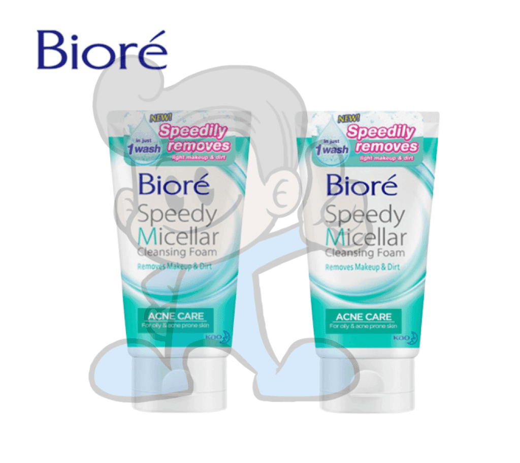 Biore Speedy Micellar Cleansing Foam Acne Care (2 X 90G) Beauty