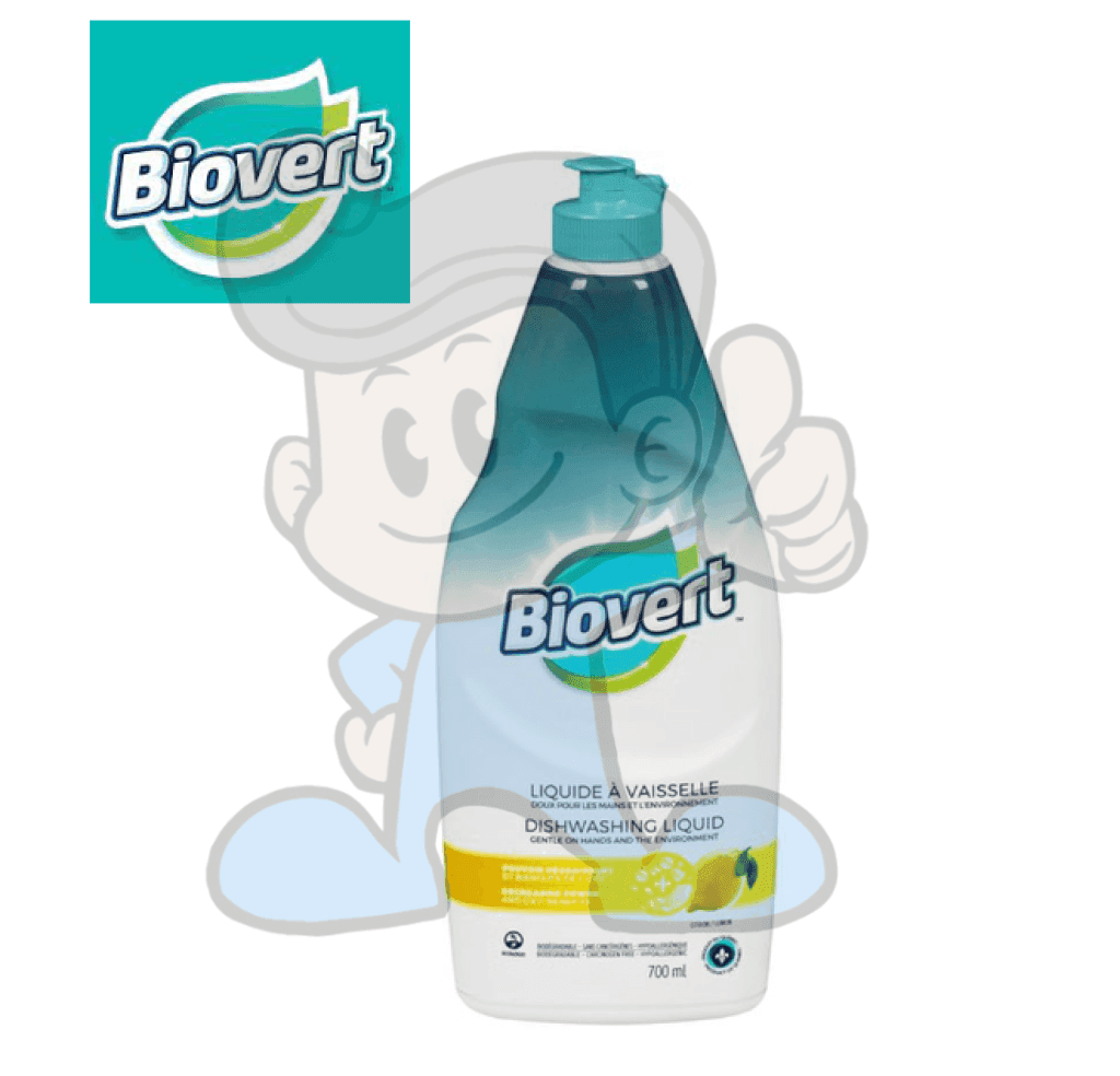 Biovert Dishwashing Liquid Lemon 700Ml Household Supplies